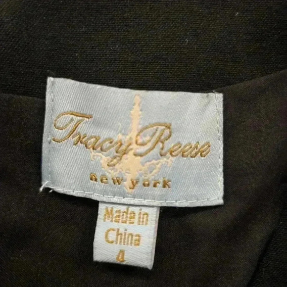 Tracy Reese NY Sleeveless V-Neck Patent Leather Pleated Midi Dress Black Size 4 - Picture 11 of 14